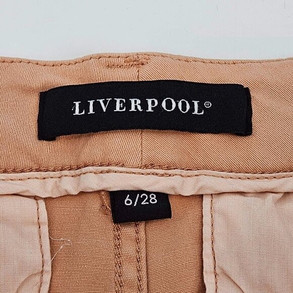 Liverpool Bobbie Trouser Pants In Blush Shell Women's Size 6/28 Slim Fit Preppy - Picture 5 of 12